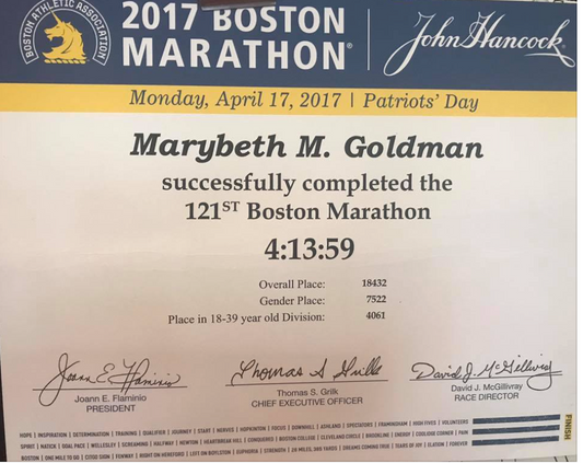 Boston Marathon---well its official