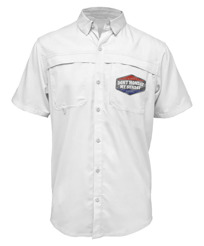 Iconic Flag Themed Short Sleeve Button-Up