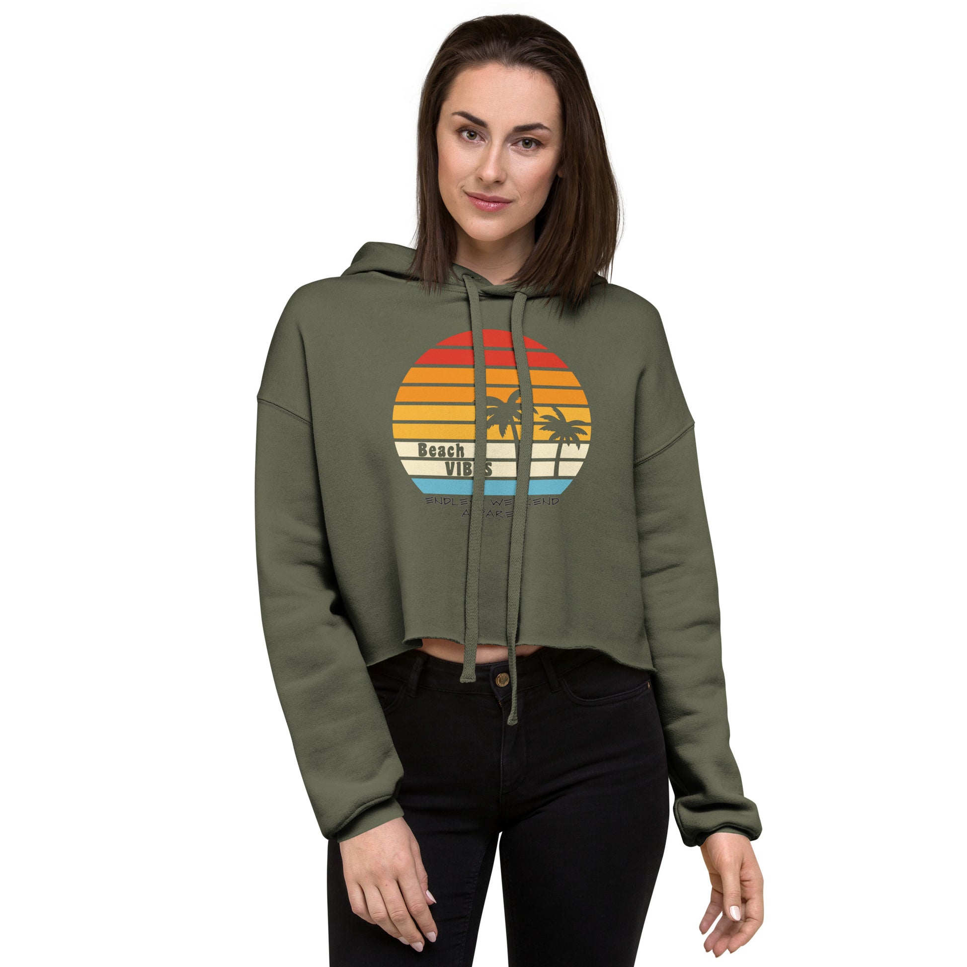 Beach Vibes Crop Hoodie - Endless Weekend Apparel variant 19