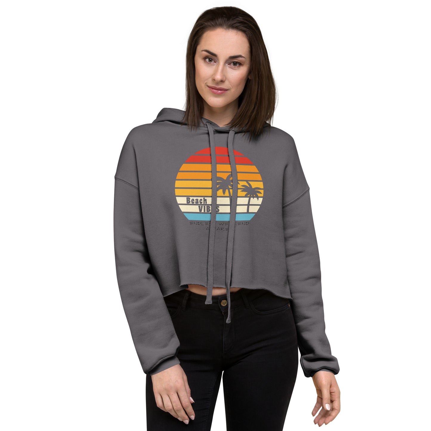 Beach Vibes Crop Hoodie - Endless Weekend Apparel variant 22