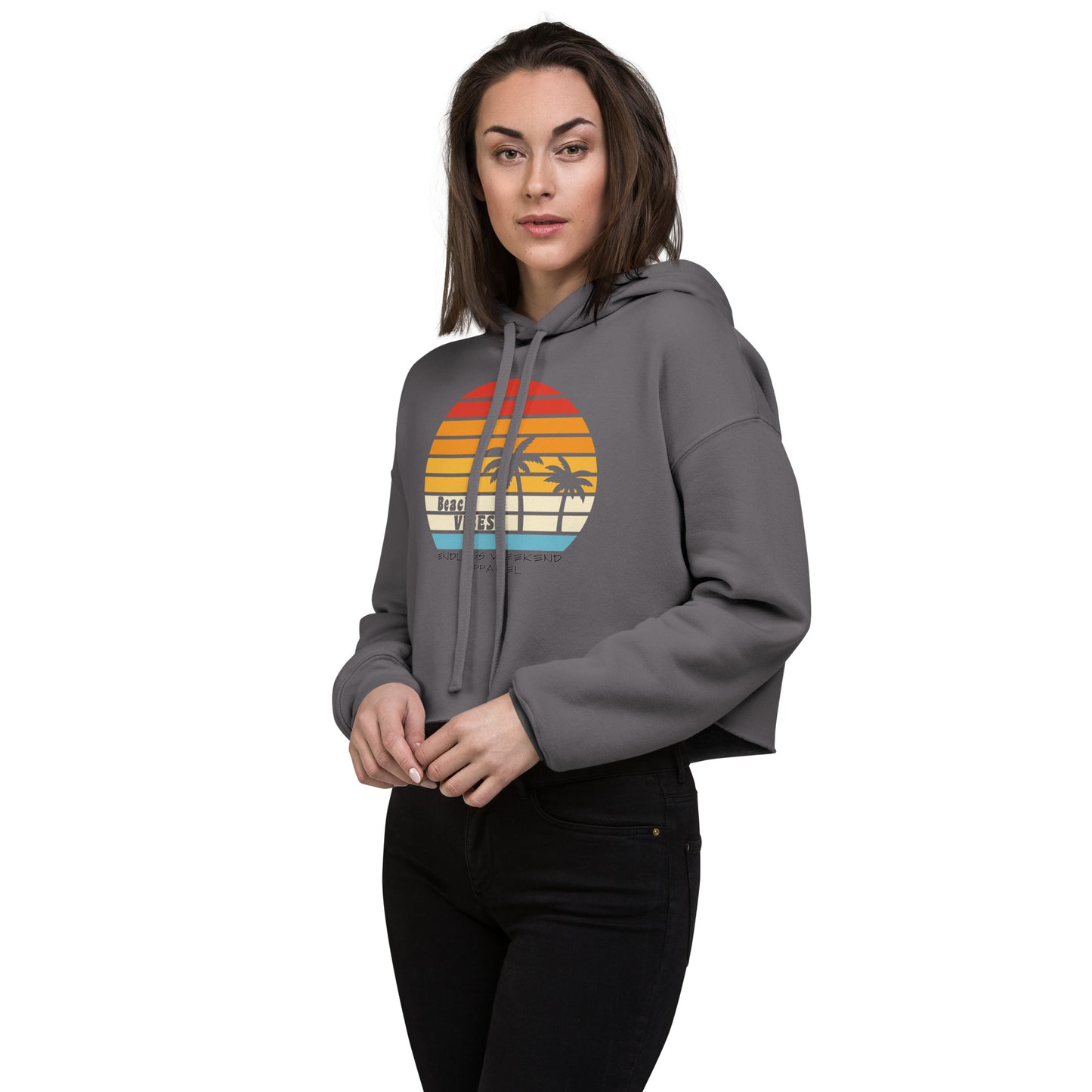 Beach Vibes Crop Hoodie - Endless Weekend Apparel variant 23
