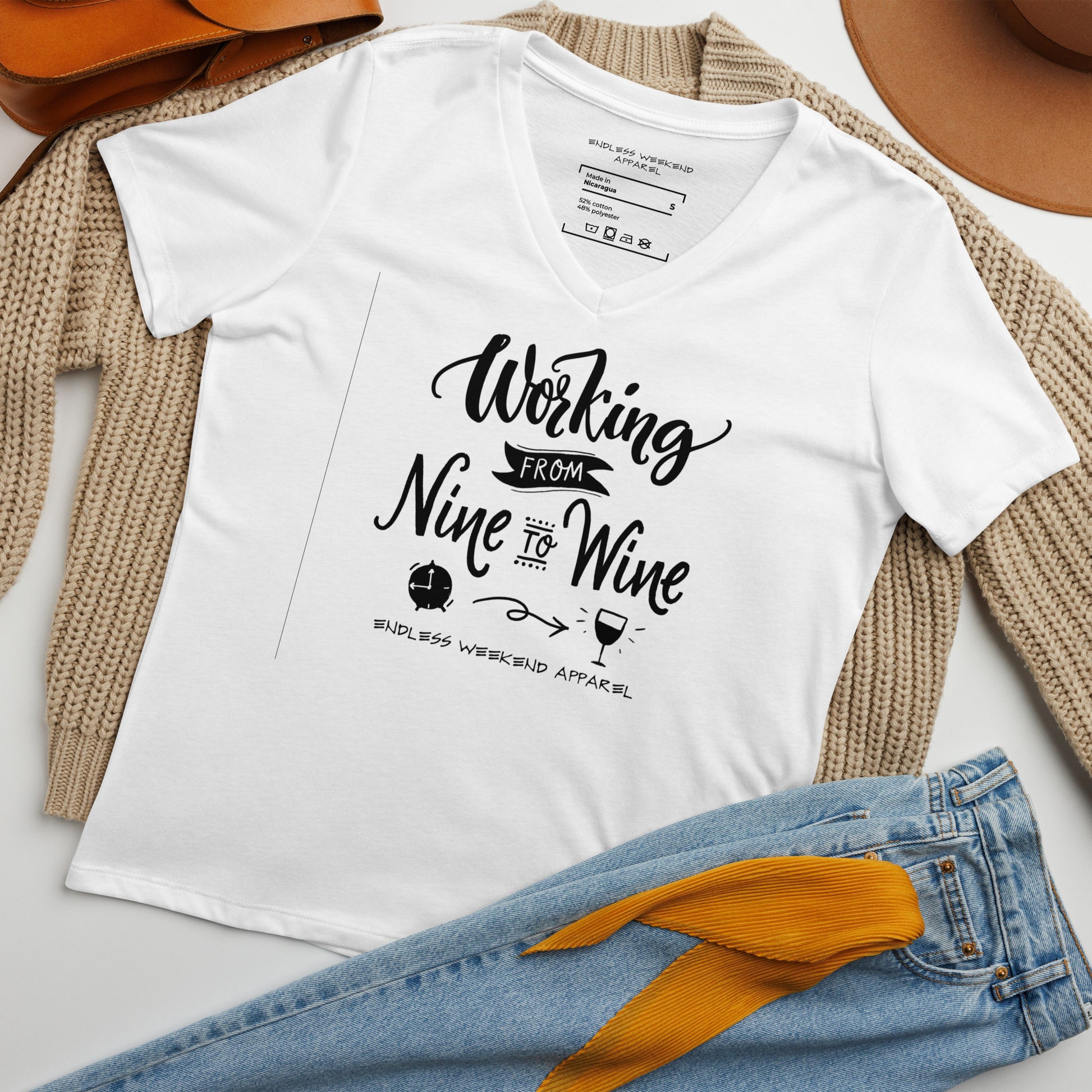 Working Til Wine V-Neck - Endless Weekend Apparel variant 30