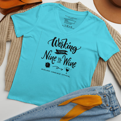 Working Til Wine V-Neck - Endless Weekend Apparel variant 29